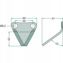 Frasto granito padavimo vagono peiliai 5mm