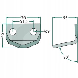 Granito padavimo vagono peiliai 3mm