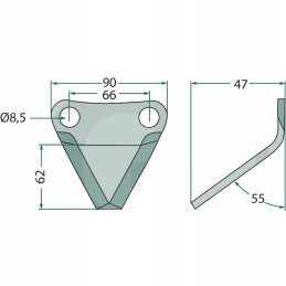 Frasto granito padavimo vagono peiliai 5mm