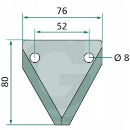 Granito peilis pašarų vagonams, 4 mm storio