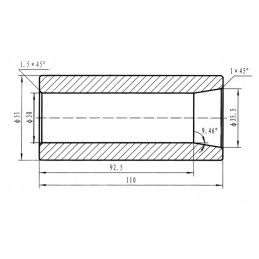 Krautuvo noragų tvirtinimo įvorė l 110 išorinė 51