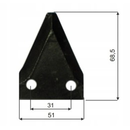 Peilis Storti pašarų vagonui 16800029 90103 90104