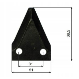 Peilis Storti pašarų vagonui 16800029 90103 90104