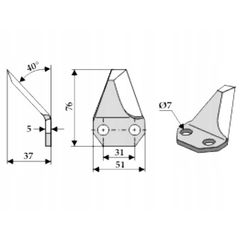 Sgariboldi pašarų vagono ašmenys cl07023 sgarib pašarų vagonas