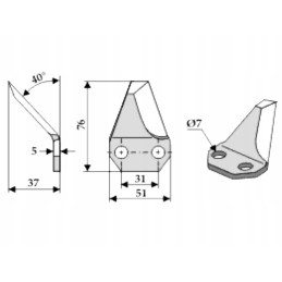 Sgariboldi pašarų vagono ašmenys cl07023 sgarib pašarų vagonas