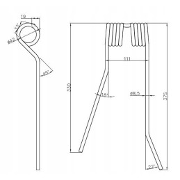 Karuselės sukimo mašinos pirštas yra vyriškas, kraštutinis dešinysis