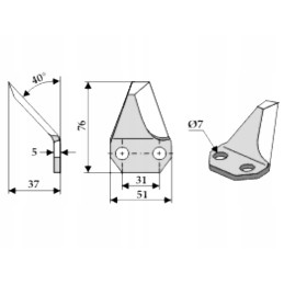 Sgariboldi pašarų vagono ašmenys cl07023 sgarib pašarų vagonas