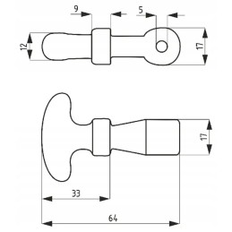 Guminis trumpo dangtelio kabliukas