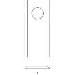 Rotacinis vejapjovės peilis kairysis dešinysis 97x50x4 mm