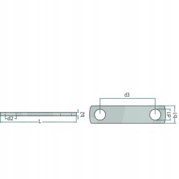 Cinkuotas plokščias strypas 1 1 4 b1 20mm b2 5mm d