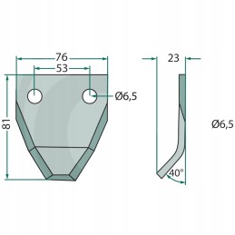 Peilis silosui pjauti ir tirštam pašarui tiekti