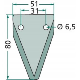Walker pašarų vagono pjovimo peilis 527248