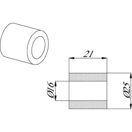 Tarpinė rankovė 25x16x21 herder