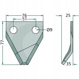 3 mm siloso pjovimo peilis