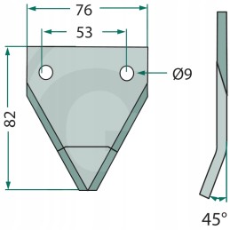 Granito siloso pjovimo peilis, 3mm