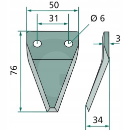 Granito siloso pjovimo peilis, 3mm