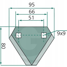 Kuhn granitinis siloso pjovimo peilis, 4mm
