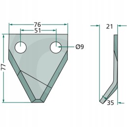 3 mm siloso pjovimo peilis