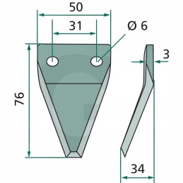 Granito siloso pjovimo peilis, 3mm