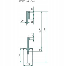 Baltas plastikinis kuolas 150 cm su dvigubu