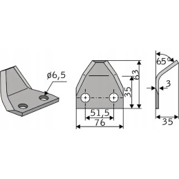 Audureau pašarų vagono peilis