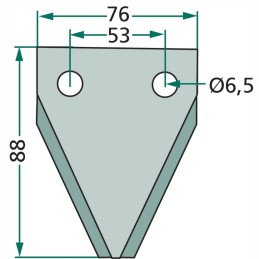 Tiekimo vagono peilis 88x76x3 mm luclar 70 197 granitas