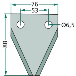 Tiekimo vagono peilis 88x76x3 mm luclar 70 197 granitas