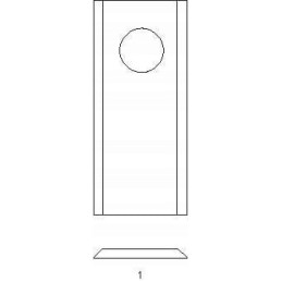 Rotacinis vejapjovės peilis 108x48x4mm, anga 19mm