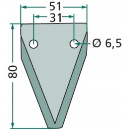 Walker pašarų vagono pjovimo peilis 527248