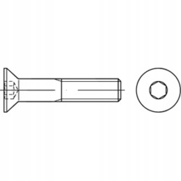 Varžtas su plokščia kūgine galvute m12, ilgis 25 mm