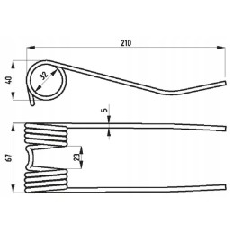 Paėmimo pirštas 210 x 67 x 32 oe 5 tinka s