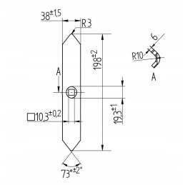 Vienangis noragas 198mm 40x6 įrenginio noragas