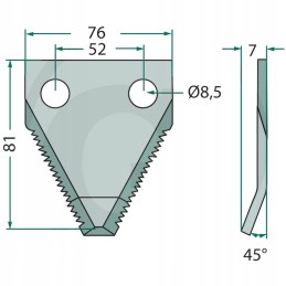 Granito peiliai ir atsarginės dalys Faresi pašarų vagonams
