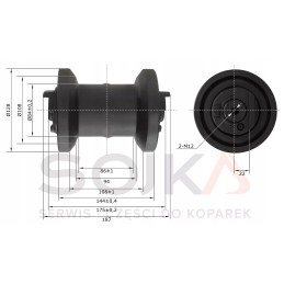 Viršutinis atraminis volas kubota kx71 kx91 u25 35