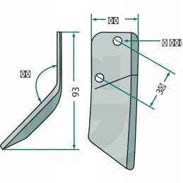 Granito peilis pašarų vagonams, vaikštynė 4mm