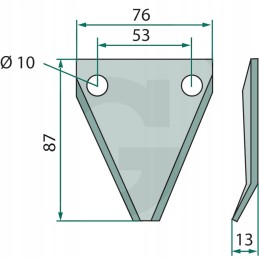 3mm granito išlenktas peilis pašarų vagonams