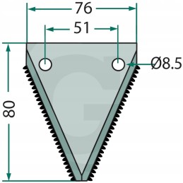 Granito peiliai pašarų vagonams 3mm