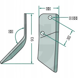 Granito peilis pašarų vagonams, vaikštynė 4mm