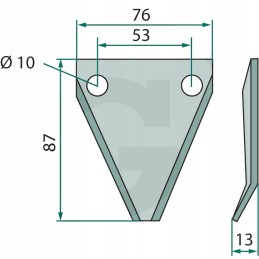 3mm granito išlenktas peilis pašarų vagonams