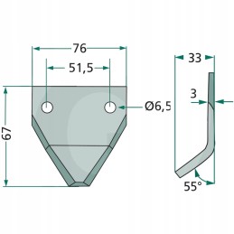Kuhn granito padavimo vagono peiliai 3mm