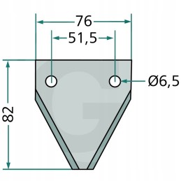 Granito peiliai pašarų vagonams, 3 mm storio