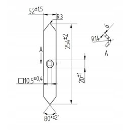 Vienangis noragas 254mm 60x6 302019 bagra