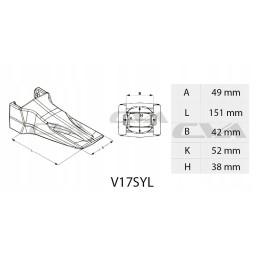 Dantis kaušui, ekskavatorius krautuvas, ekskavatorius 1 2kg cva