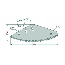 Tiekimo vagono peilis sustiprintas sano siloking 1050622 70299
