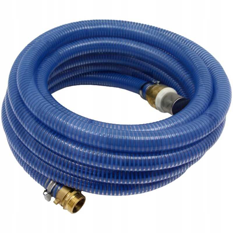 8 m žalvarinių žarnų komplektas su siurbimo krepšeliu ir vožtuvu