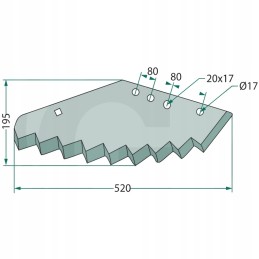 Granito siloso pjovimo peilis 8mm