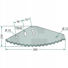 Sano Mayer pašarų vagono peilis 8mm 1050622, sustiprintas
