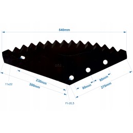 Omas MWS Vokietija pašarų vagono peilis