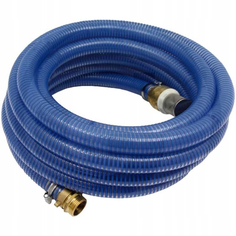 8 m žalvarinių žarnų komplektas su siurbimo krepšeliu ir vožtuvu