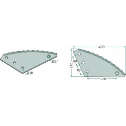 Peilis siloso pjaustymui ir šėrimo granulėms
